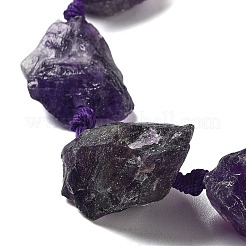 生の荒い天然アメジストビーズ連売り  ナゲット  19~28x20~45x14~22mm  穴：3.7mm  約16個/連  16.73''（42.5センチメートル）&nbsp;G-J388-A11-01