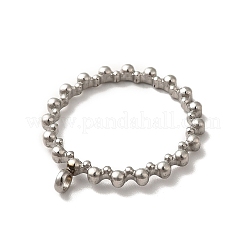 変色しない304ステンレススチールペンダント  リングチャーム  ステンレス鋼色  26x23x2mm  穴：2mm&nbsp;STAS-M311-12P