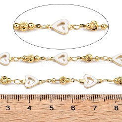 Brass Heart Link Chains&nbsp;KK-D368-03G-D