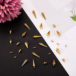 32Pcs 4 Style 304 Stainless Steel Pendants&nbsp;STAS-SZ0002-36G