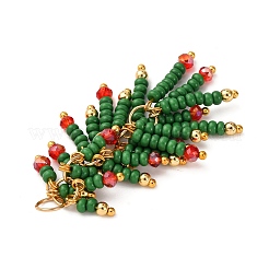 Glass Seed Beaded Christmas Tree Pendants&nbsp;PALLOY-MZ00786