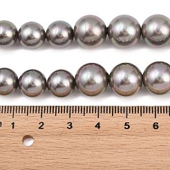 Electroplated Glass Pearl Graduated Beads Strands&nbsp;BSHE-C011-03E