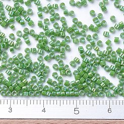 MIYUKIデリカビーズ  シリンダー  日本製シードビーズ  11/0  （db0163)不透明な緑のab  1.3x1.6mm  穴：0.8mm  約2000PCS /ボトル  10 G /ボトル&nbsp;SEED-JP0008-DB0163
