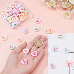 52Pcs 13 Style Resin Pendants&nbsp;DIY-PH0006-23