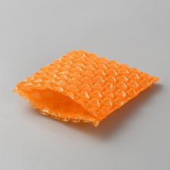 PPプラスチックハートフィルムバブルバッグ100個  バブルメーラー  正方形  ダークオレンジ  10.5x10.5x0.8cm&nbsp;AJEW-TAC0060-01