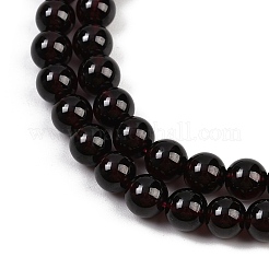モザンビーク輸入天然グレード aaaa ガーネット ラウンド ビーズ 連売り  7~8mm  穴：1mm  約56個/連  15.75インチ（40cm）&nbsp;G-E300-AAAA-8mm