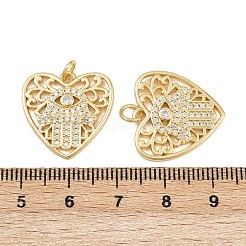 Brass Micro Pave Cubic Zirconia Pendants&nbsp;KK-C132-36G