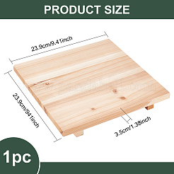 木製断熱ポットマット  多機能キャセロールホルダー  正方形  モカシン  240x240x23mm&nbsp;TOOL-WH0053-23