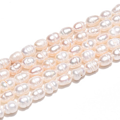 Natural Cultured Freshwater Pearl Beads Strands&nbsp;PEAR-N012-03O
