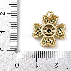 Brass Micro Pave Cubic Zirconia Pendants&nbsp;KK-B150-10G