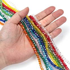 Electroplate Glass Beads Strands&nbsp;EGLA-X0007-01B-6mm