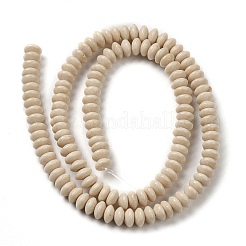 天然石ペトリファイドウッドビーズ連売り  ソーサービーズ  ロンデル  6~6.5x2.5~3mm  穴：1mm  約128~130個/連  16.02~ 16.26''（40.7~41.3センチメートル）&nbsp;G-Z030-A27-01