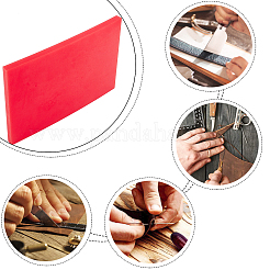プラスチックサブプレート  レザークラフトツール  長方形  レッド  15x10x0.75cm&nbsp;FIND-WH0053-78A