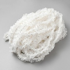 雪のベールリボン  アブソリュートプラスチック模造パール  ホワイト  1-3/8インチ（35mm）&nbsp;OCOR-WH20022-022