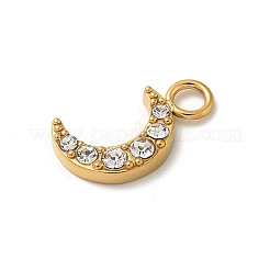 Ion Plating(IP) 304 Stainless Steel with Rhinestone Charms&nbsp;STAS-G351-16G-02