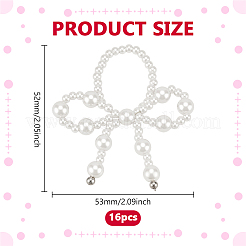 8Pcs Bowknot Imitation Pearl Acrylic Beaded Napkin Rings&nbsp;AJEW-PH01653