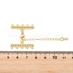 Brass Micro Pave Cubic Zirconia Chain Extender&nbsp;ZIRC-Q022-030G-NR