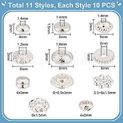 110Pcs 11 Styles Alloy & Brass Spacer Beads&nbsp;FIND-PH0017-61