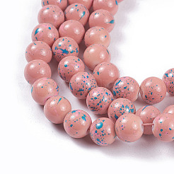 Opaque Baking Paint Glass Beads Strands&nbsp;GLAA-L024-C-21