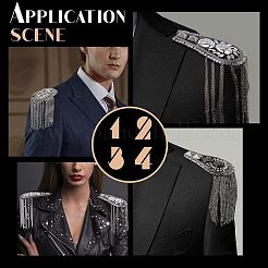 2Pcs Fashionable Alloy Tassel Epaulettes&nbsp;DIY-FH0004-65