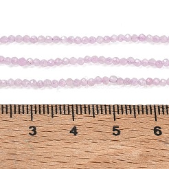 天然石クンツァイトビーズ連売り  ラウンド  多面カット  2~2.3mm  穴：0.5mm  約187個/連  15.35''（39センチメートル）&nbsp;GG-CBA5A1A-A08-02