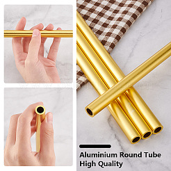 アルミ丸チューブ  ゴールド  251x13mm&nbsp;FIND-WH0421-11B-G