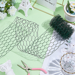 鉄製花柄金網1個  植物を保護し、花のアーチを飾る  DIYクラフト  濃い緑  95mm  3m / pc&nbsp;AJEW-SP0004-26