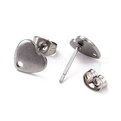 Non-Tarnish 304 Stainless Steel Stud Earring Findings&nbsp;STAS-I183-07A-07P