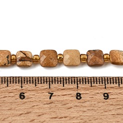 Natural Picture Jasper Beads Strands&nbsp;GG-CBA96AE-A02-6x6mm