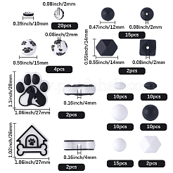 Mixed Shapes Silicone & Brass Grade A Rhinestone Spacer Beads Findings Kits&nbsp;DIY-SC0033-15