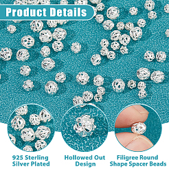 90Pcs 3 Styles Long-Lasting Hollowed Plated Brass Beads&nbsp;KK-HS0015-47