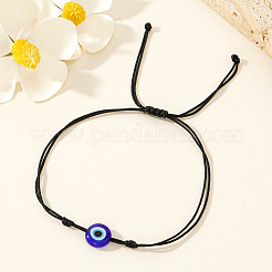 Glass Evil Eye Bead Braided Bracelets&nbsp;SG7290-1