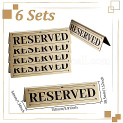 6Pcs 201 Stainless Steel Reserved Display Signs&nbsp;AJEW-GA0008-88
