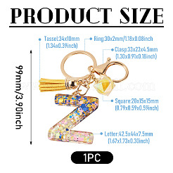 Alloy Resin Polygon Keychains&nbsp;KEYC-TADJ0002-03G-Z