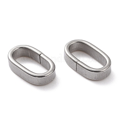変色しない304ステンレススチール製クイックリンクコネクター  オーバル  ステンレス鋼色  13x7x3mm  内径：10x5mm&nbsp;STAS-G243-01B-P