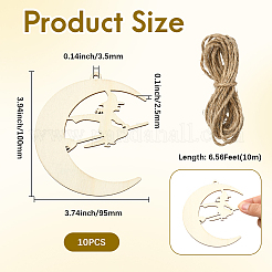 Unfinished Blank MDF Pendants Set for Painting Arts&nbsp;WOOD-WH20008-13K