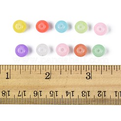200個 10色焼き付け塗装模造翡翠ガラス丸ビーズセット  ミックスカラー  8.5~9mm  穴：1.5mm  20個/カラー&nbsp;DGLA-FS0001-24