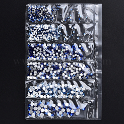 ガラスラインストーンフラットバックカボション  バックメッキ  半円  エメラルド  1.5~4x1~1.5mm&nbsp;RGLA-YW0001-A04