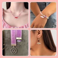 DIYジュエリー作成キット  ガラスビーズ入り  真鍮のボールヘッドピンとアクリルビーズ  花  ミックスカラー  3mm  穴：1mm&nbsp;DIY-YW0013-06