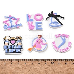 Gymnastic Theme PVC Plastic Cabochons&nbsp;PL-CBABCB6-03
