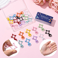 20Pcs 10 Colors Star Baking Paint Alloy Swivel Clasps&nbsp;FIND-SC0017-46