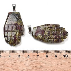 Natural Dragon Blood Carved Pendants&nbsp;G-K369-01P-09