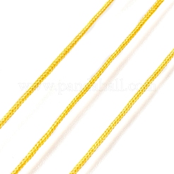 ナイロン編みコード  ジュエリー製作やマクラメ工芸用の中国結び紐  ゴールド  0.8mm  38~40 m /ロール&nbsp;NWIR-C003-01A-09