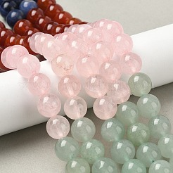 Chakra Natural Yellow Jade & Crystal Quartz & Green Aventurine & Rose Quartz & Carnelian & Sodalite & Amethyst Beads Strands&nbsp;G-NH0002-E03-10mm