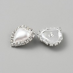 1-Hole Alloy Rhinestone Shank Buttons&nbsp;LS-BUTT-WH0028-104B