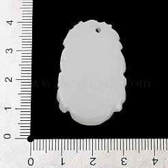 Natural White Jade Carved Pendants&nbsp;G-S384-01K