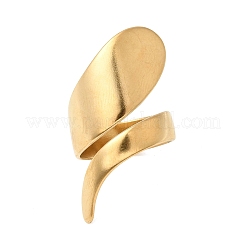 Irregular Twist 304 Stainless Steel Open Cuff Rings for Women&nbsp;RJEW-A091-0G