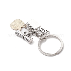 4Pcs Tibetan Style Alloy Keychains&nbsp;KEYC-JKC01250