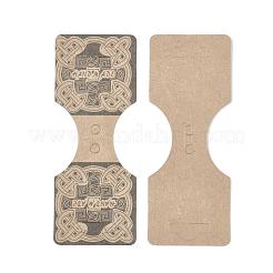 厚紙のアクセサリー台紙  ネックレスに使用  ブレスレットとモバイルペンダント  キャメル  90x35x0.3mm&nbsp;CDIS-Q001-25