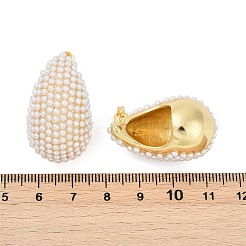 Teardrop Brass Stud Earrings&nbsp;KK-U058-67G